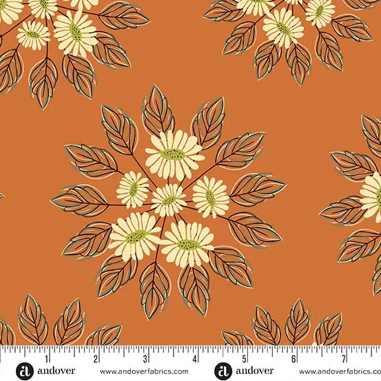 Makower Fabrics | Winged Garden | Graceful Flora | Sunlit Siesta