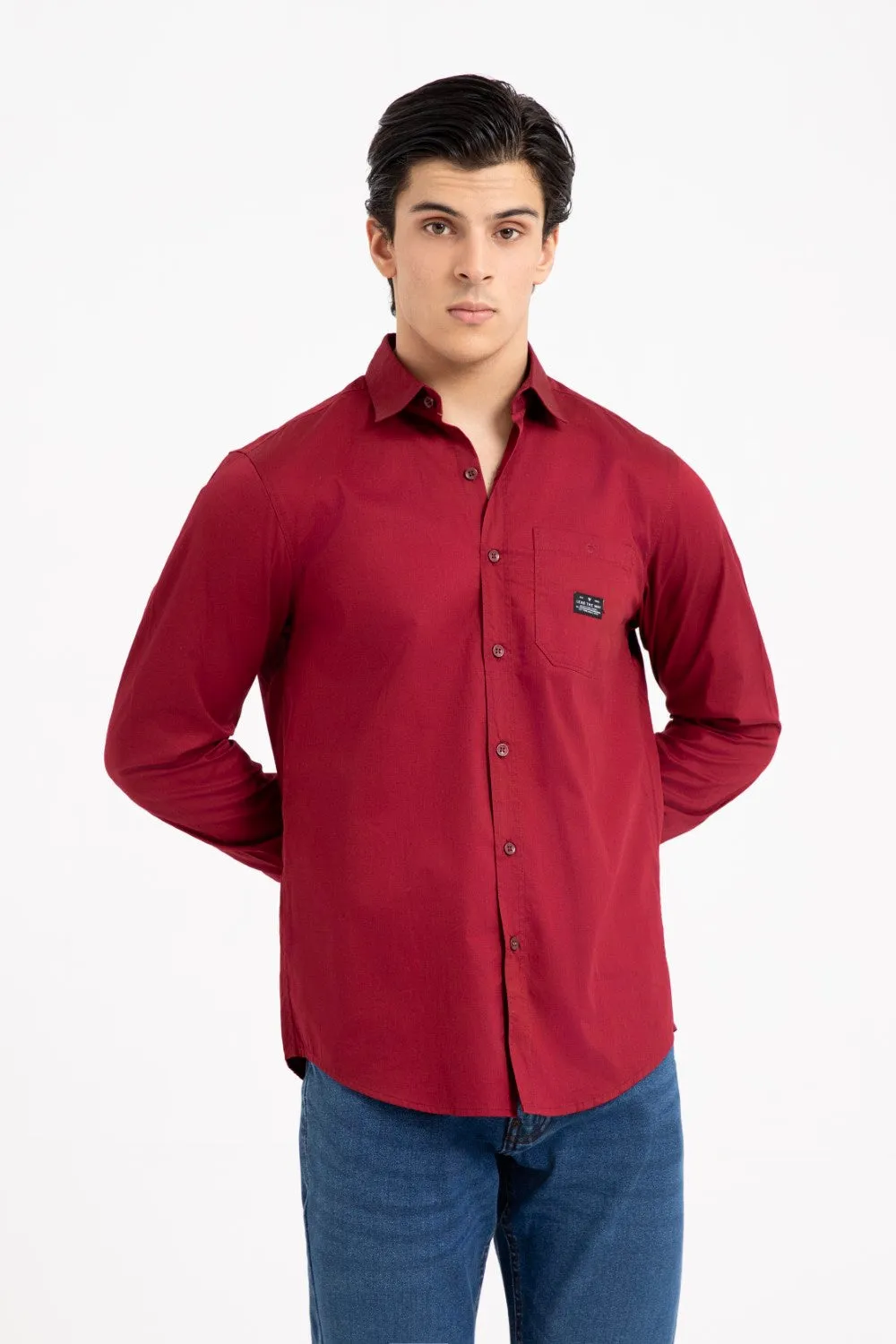 Maroon Casual Shirt