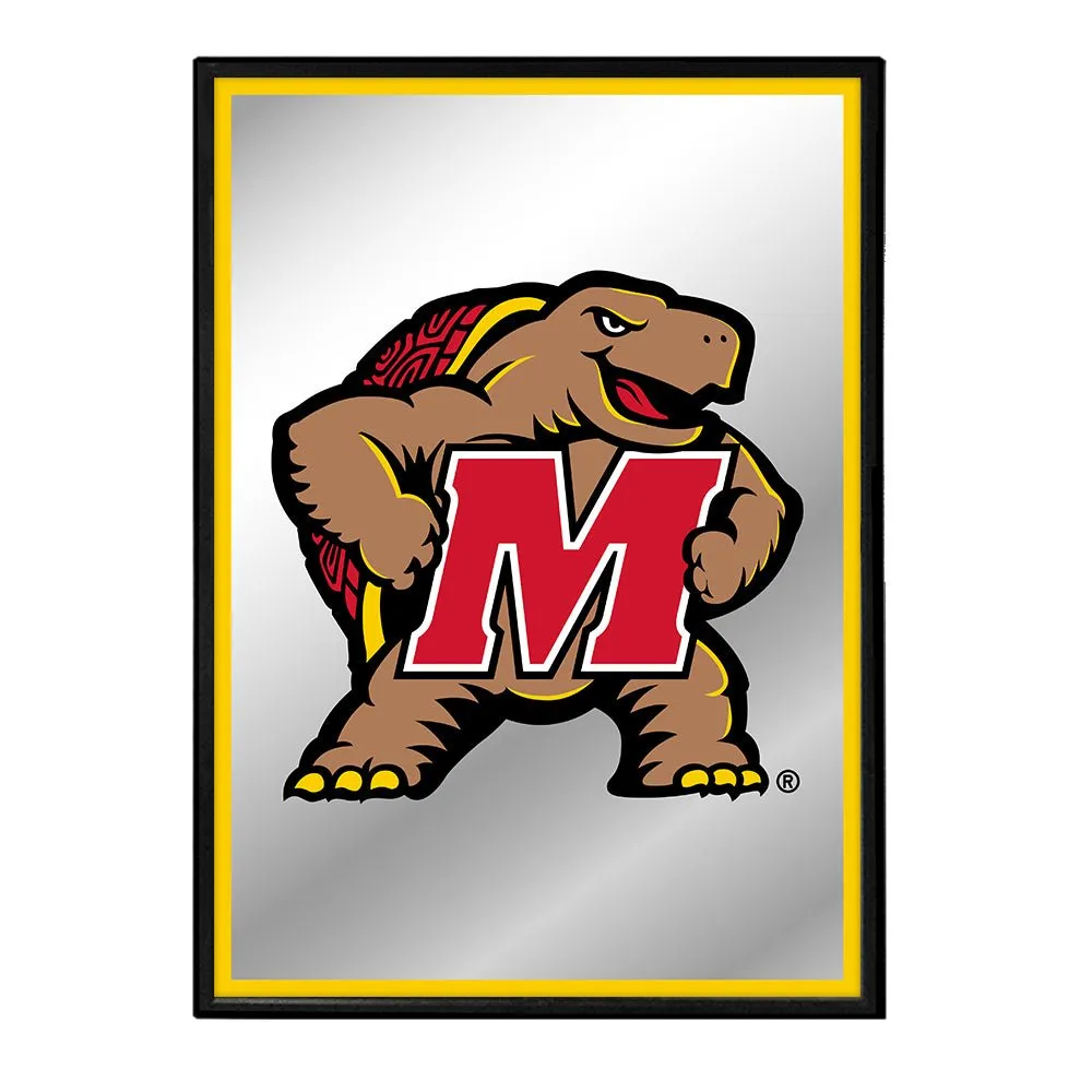 Maryland Terrapins: Mascot - Framed Mirrored Wall Sign
