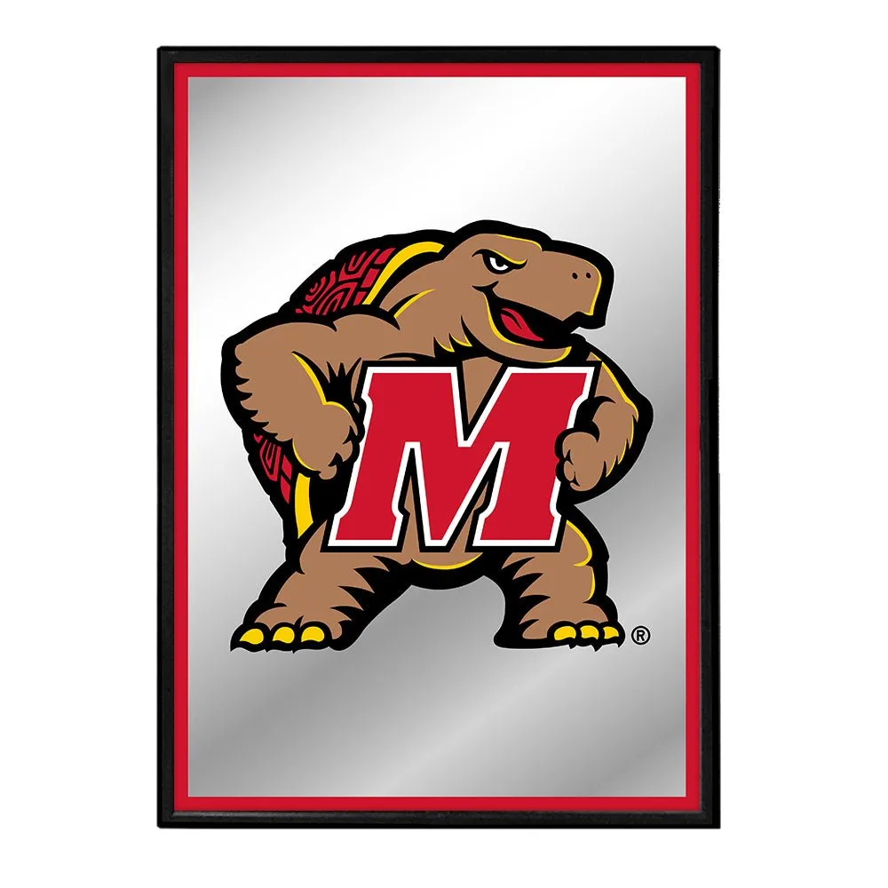 Maryland Terrapins: Mascot - Framed Mirrored Wall Sign