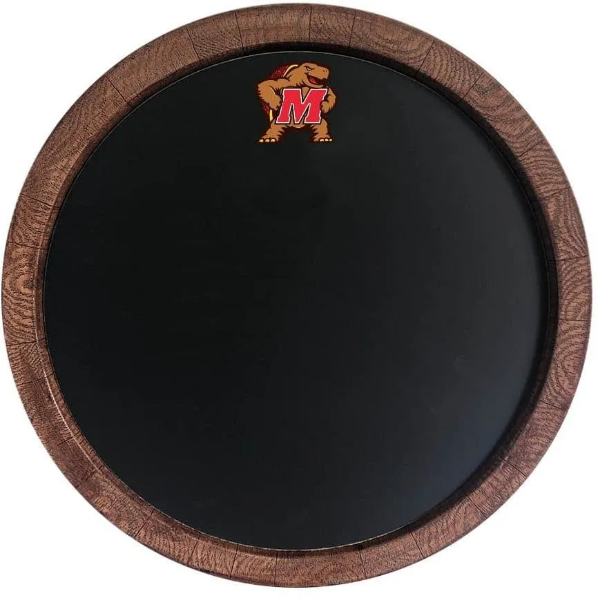 Maryland Terrapins: Terrapin - Chalkboard "Faux" Barrel Top Sign