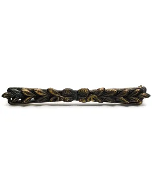 MCM Victorian Revival 1950's vintage ribbon bow bar pin brooch
