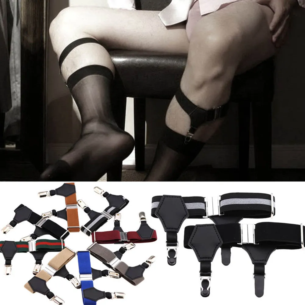 Men Women Fashion Cool Garter Suspenders silver