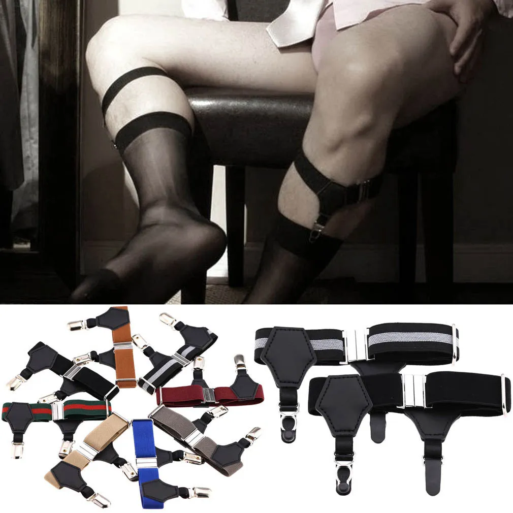 Men Women Fashion Cool Garter Suspenders wine red