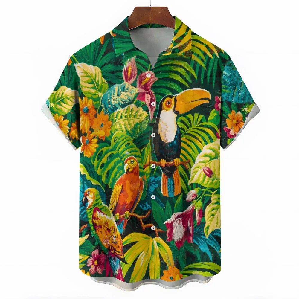 Men's Hawaiian Casual Short Sleeve Shirt 2403000393