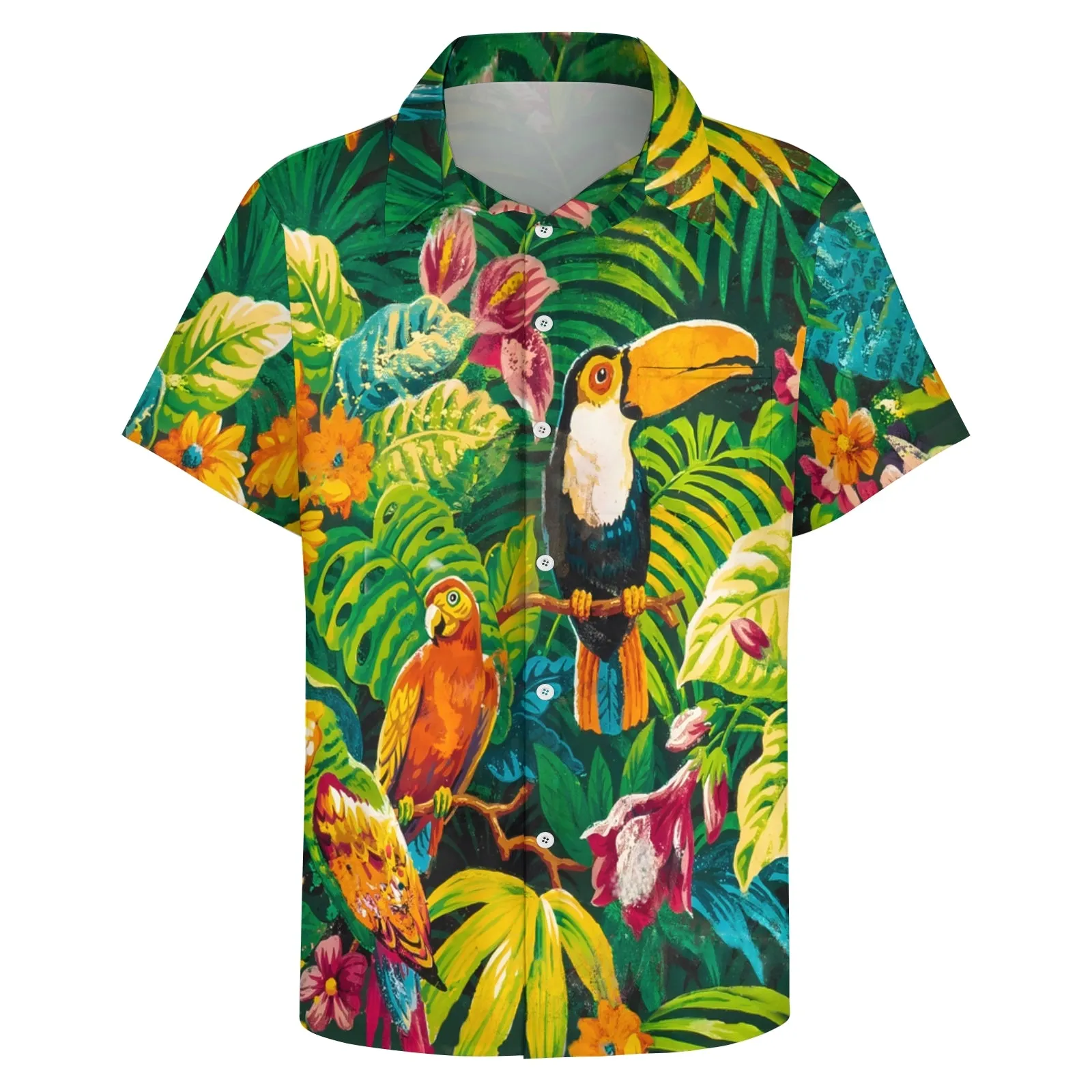 Men's Hawaiian Casual Short Sleeve Shirt 2403000393