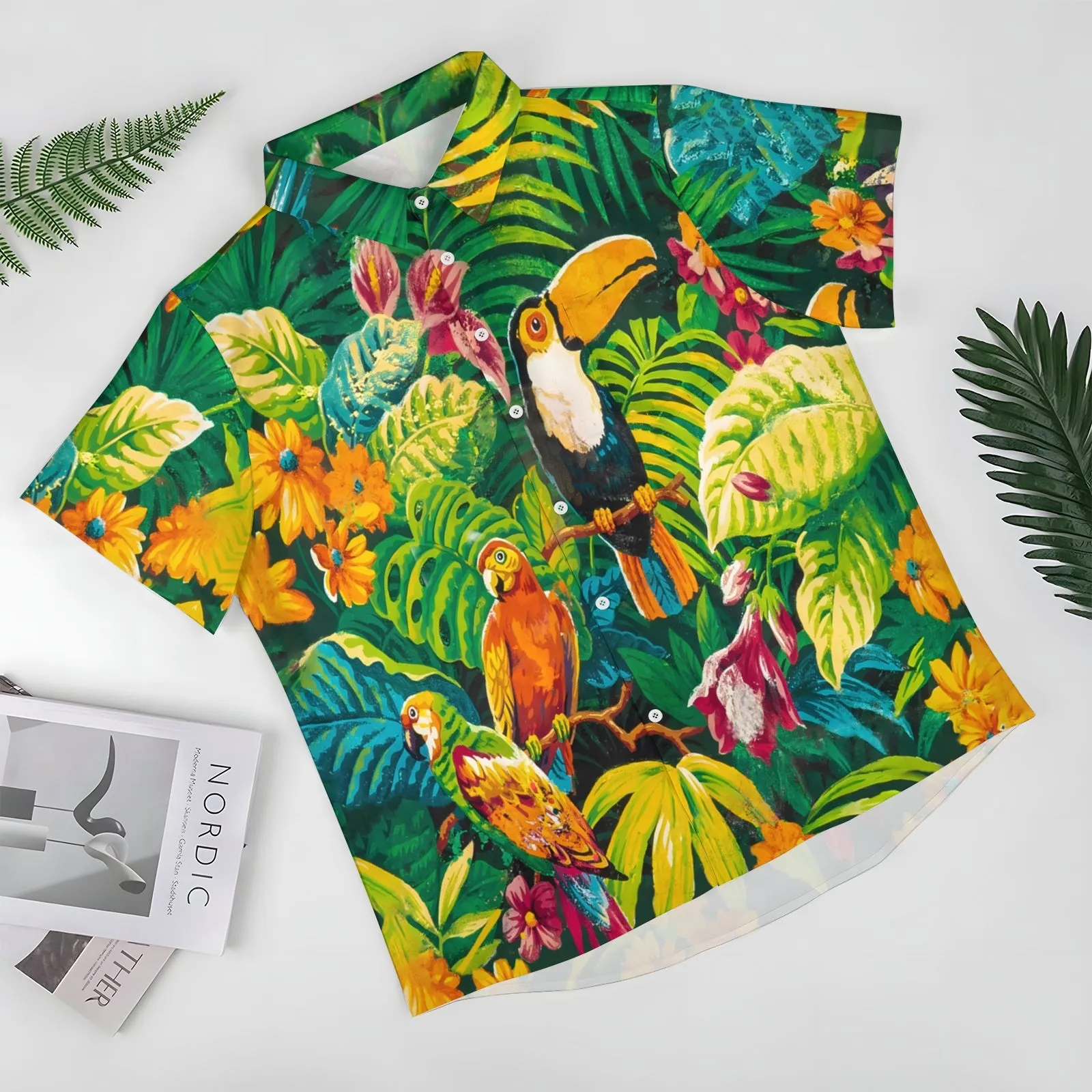 Men's Hawaiian Casual Short Sleeve Shirt 2403000393