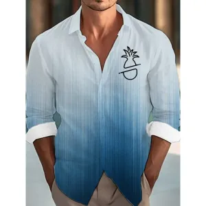 Men's Simple Beach Vacation Casual Short Sleeve Shirt