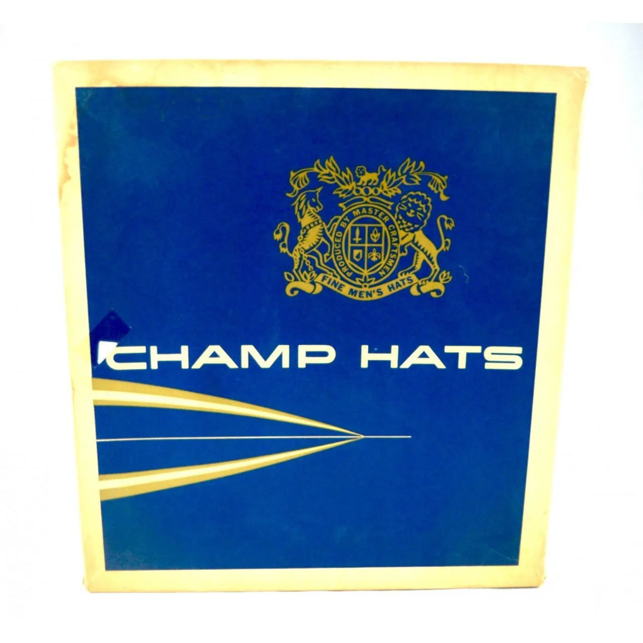 Mens Vintage Hatbox Champ 1960s Hat Box Large Square