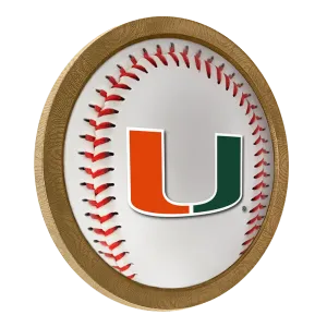 Miami Hurricanes: Baseball - "Faux" Barrel Frame Sign