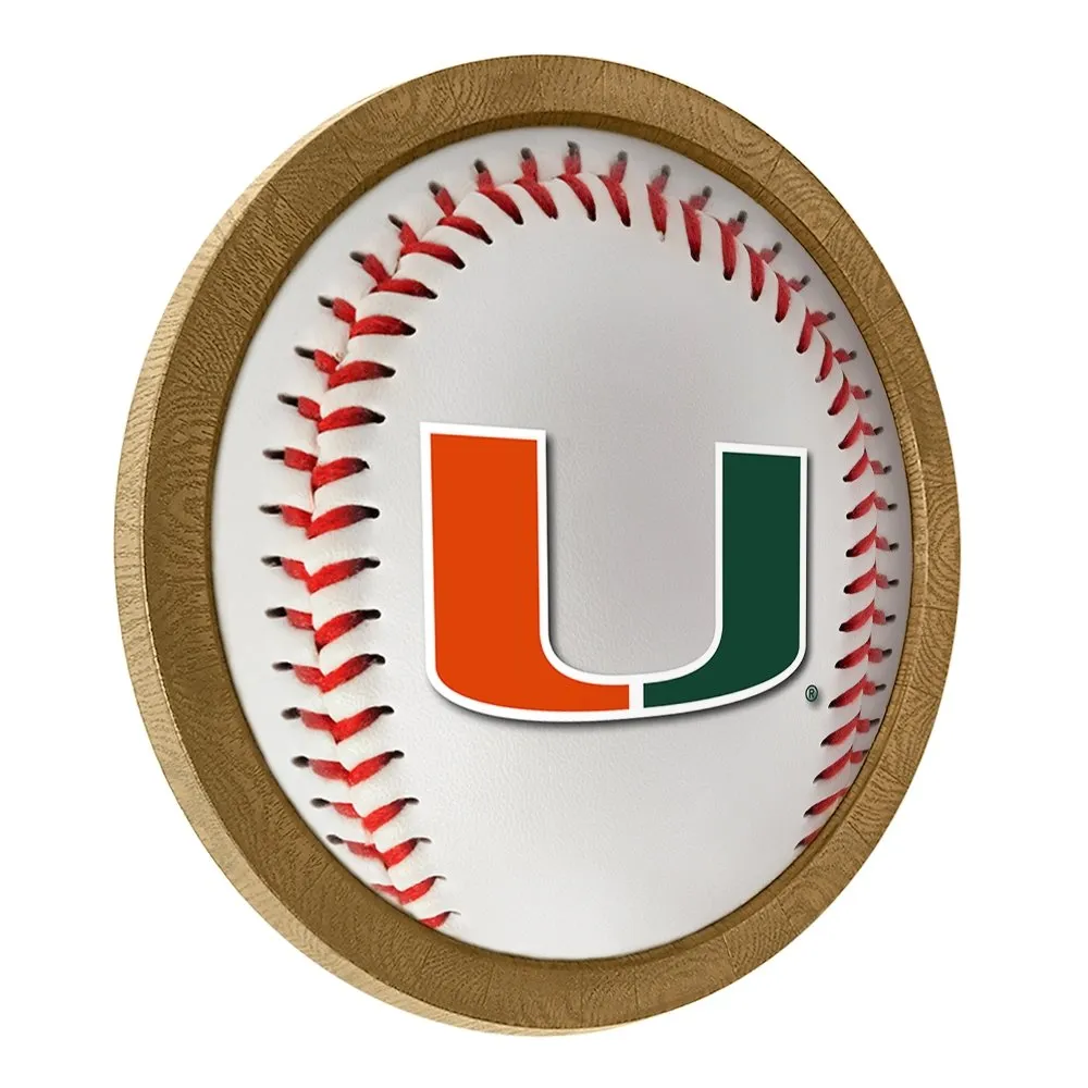 Miami Hurricanes: Baseball - "Faux" Barrel Frame Sign