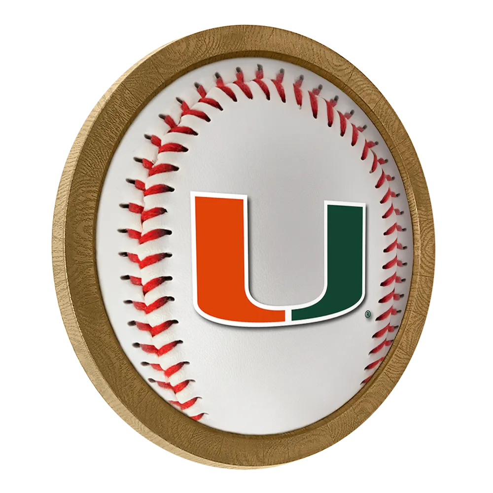 Miami Hurricanes: Baseball - "Faux" Barrel Frame Sign
