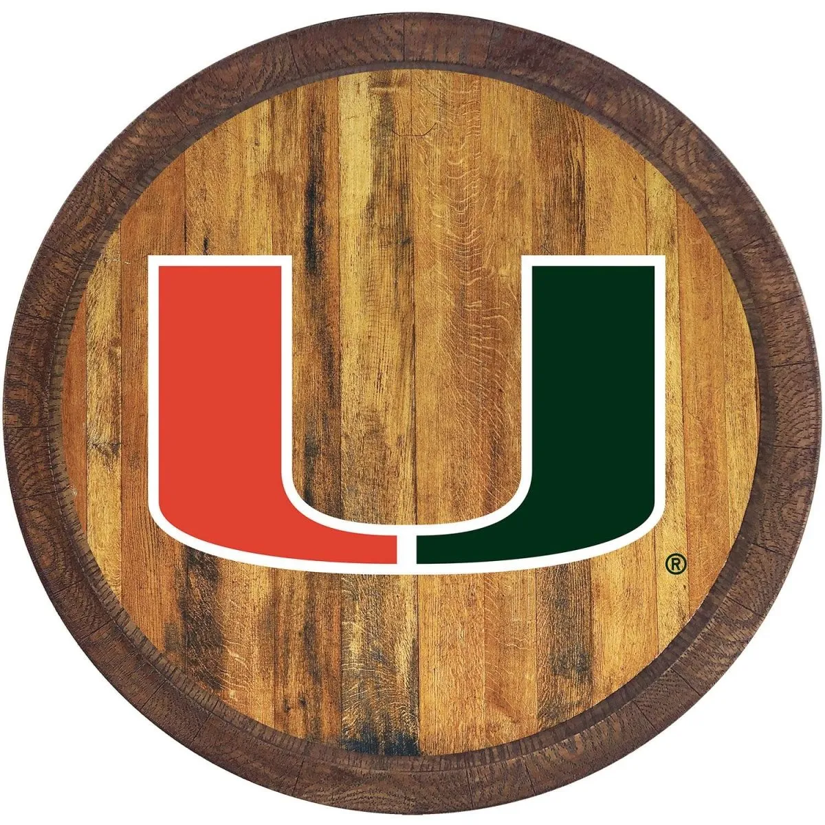Miami Hurricanes: "Faux" Barrel Top Sign
