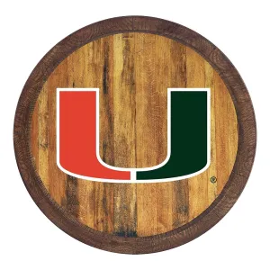 Miami Hurricanes: "Faux" Barrel Top Sign