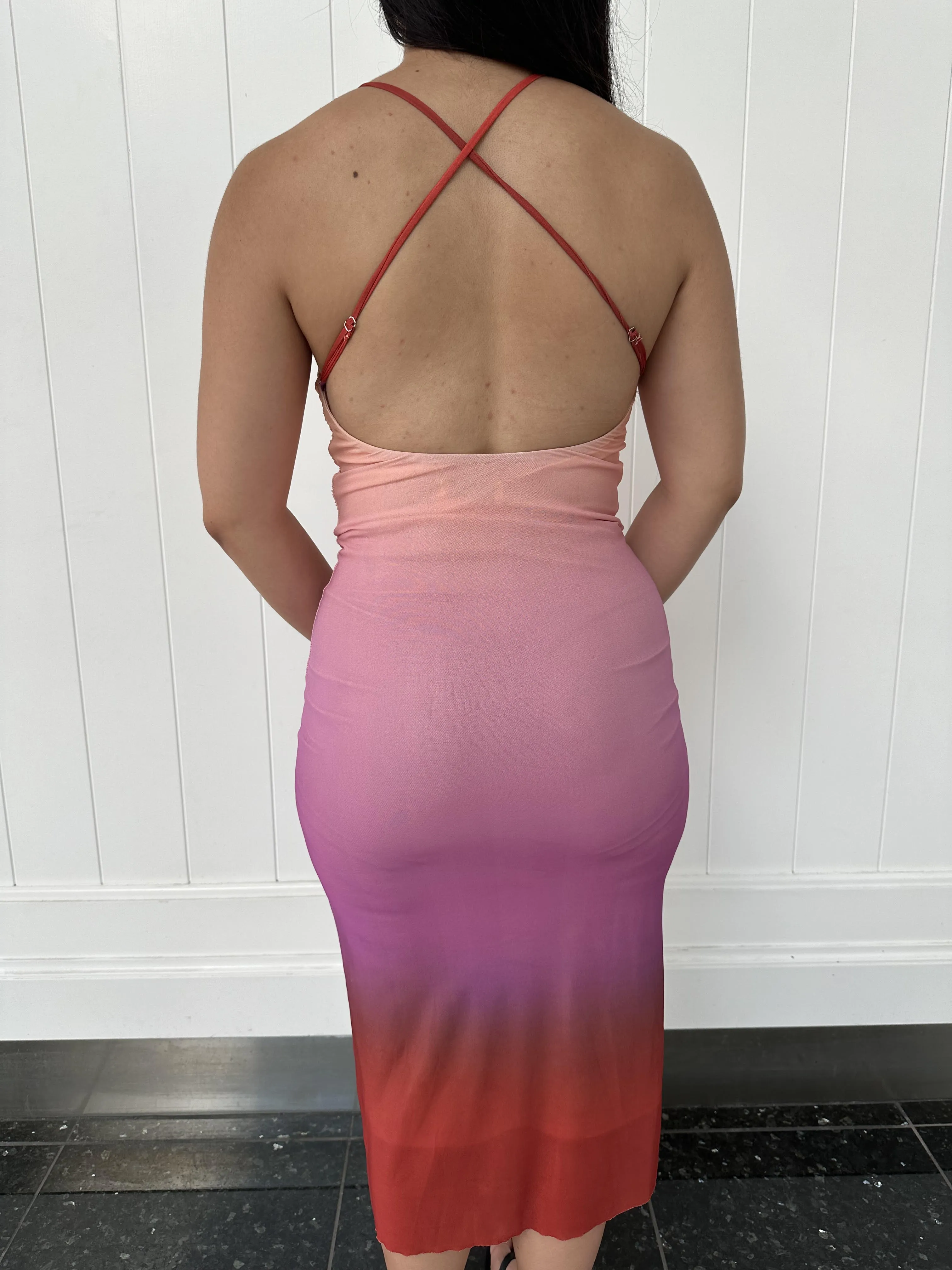 Miami Sunsets Mesh Dress