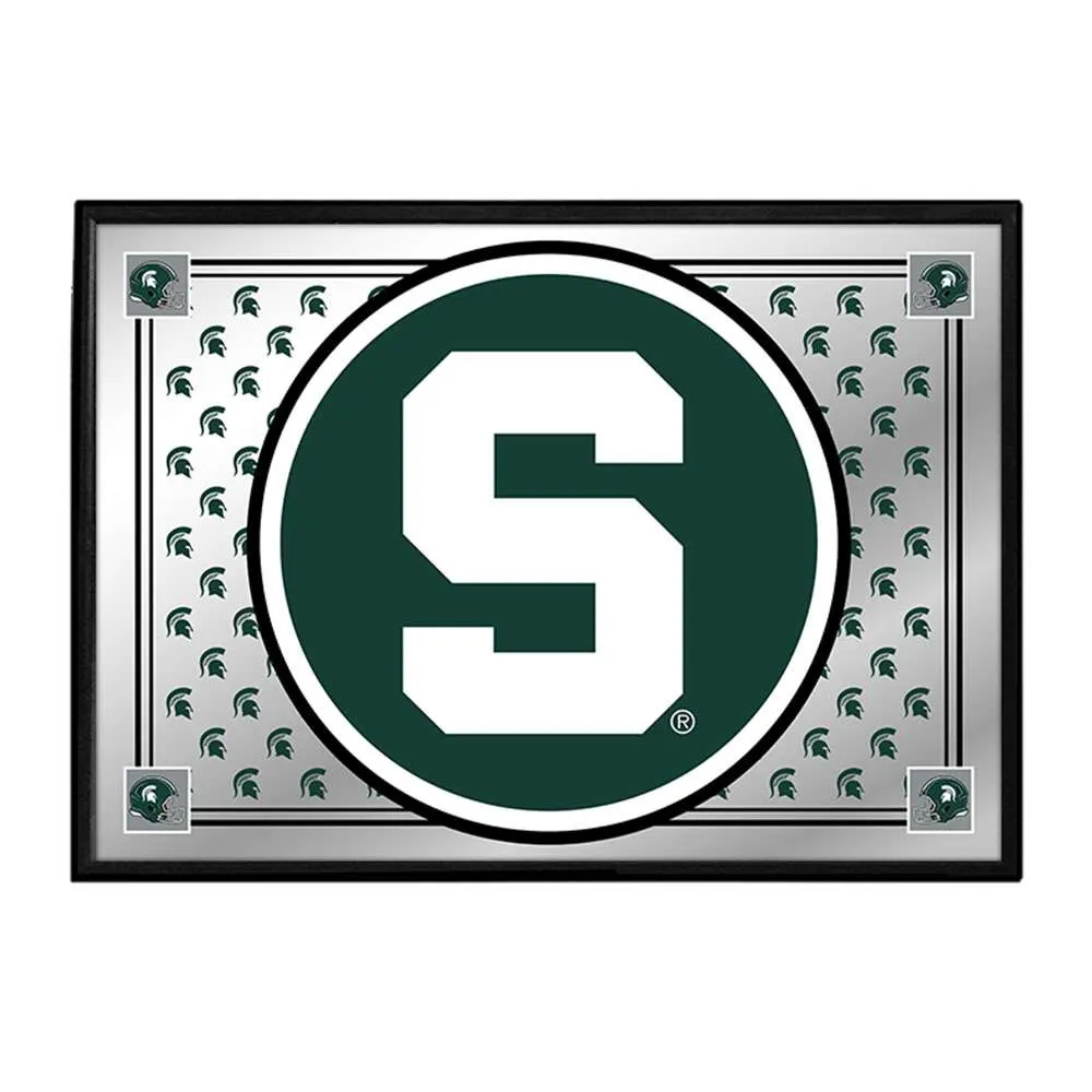 Michigan State Spartans: Team Spirit - Framed Mirrored Wall Sign