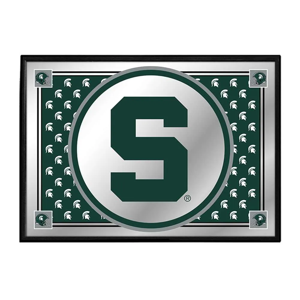 Michigan State Spartans: Team Spirit - Framed Mirrored Wall Sign