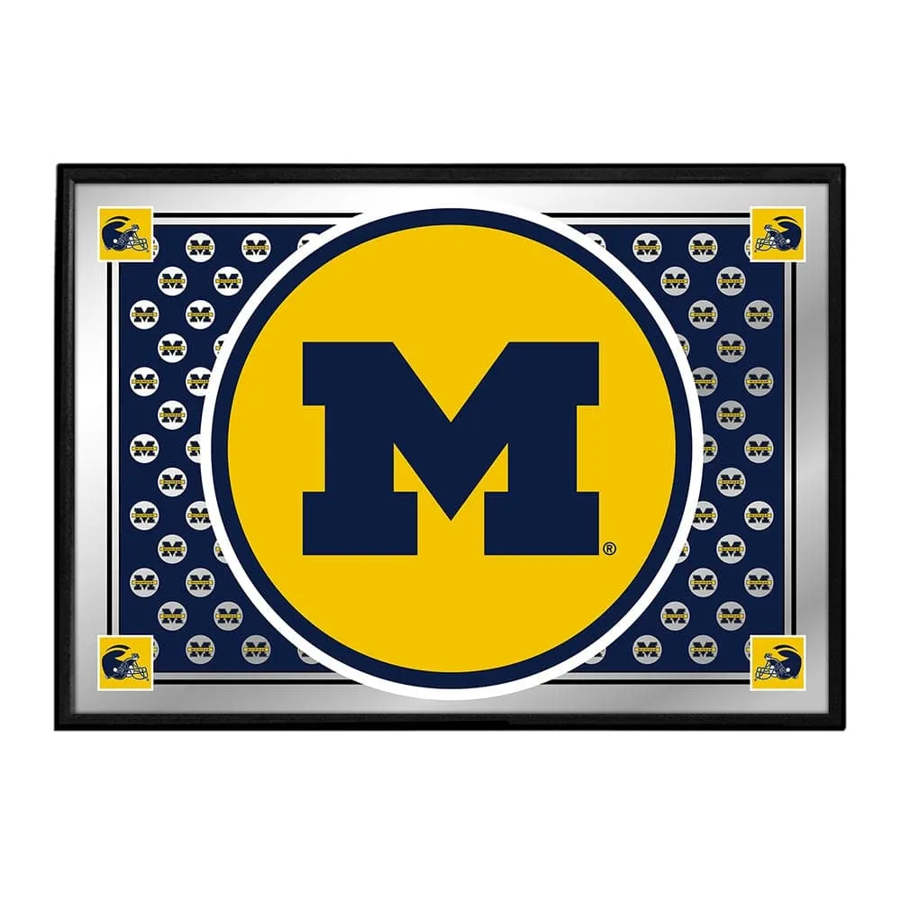 Michigan Wolverines: Team Spirit - Framed Mirrored Wall Sign