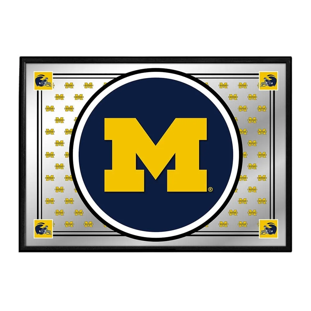 Michigan Wolverines: Team Spirit - Framed Mirrored Wall Sign