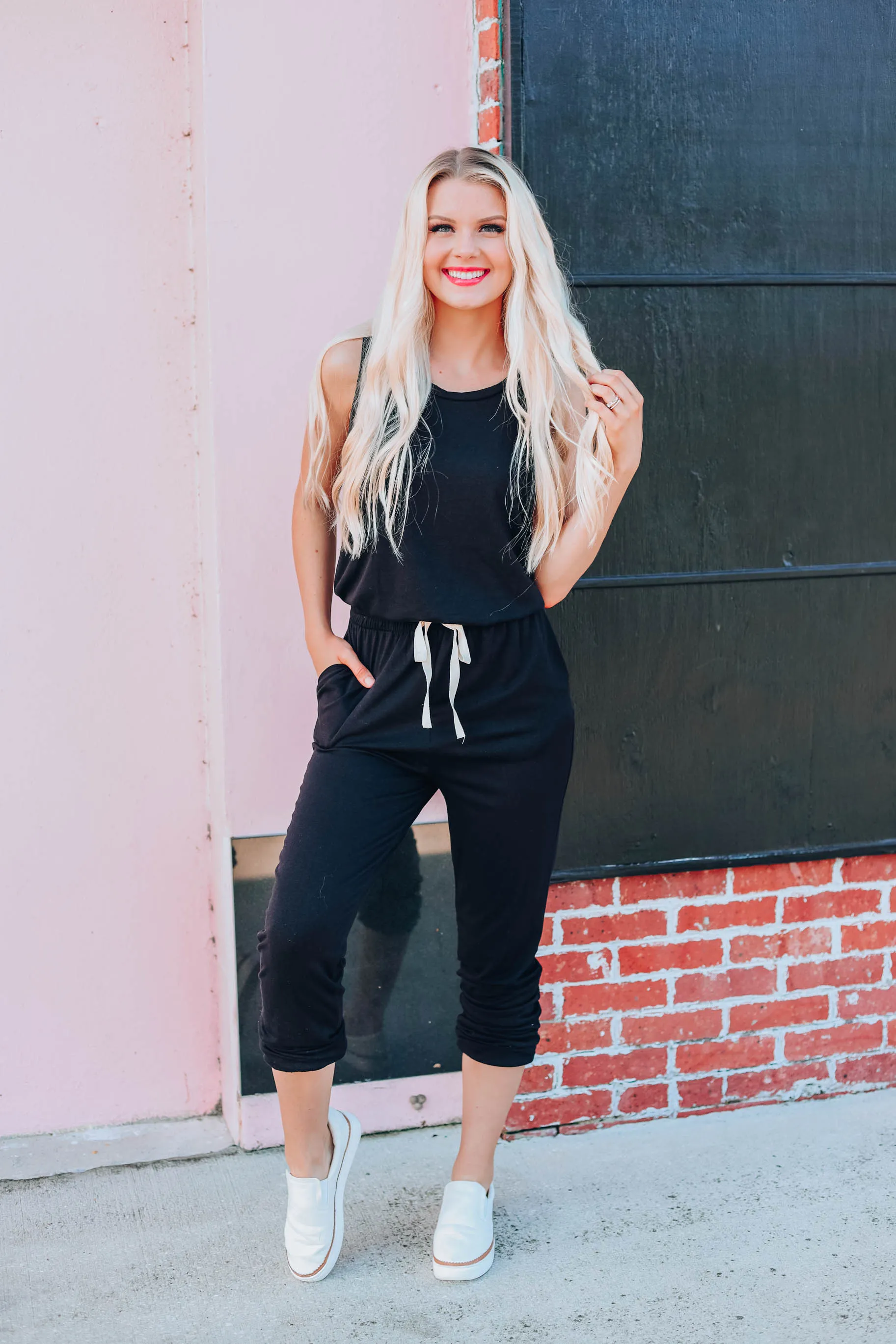 Midnight Stroll  Jumpsuit - Black