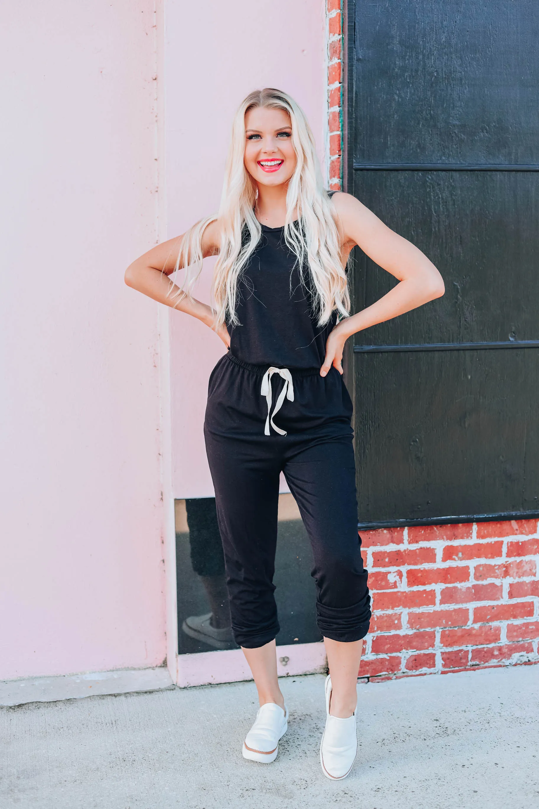 Midnight Stroll  Jumpsuit - Black