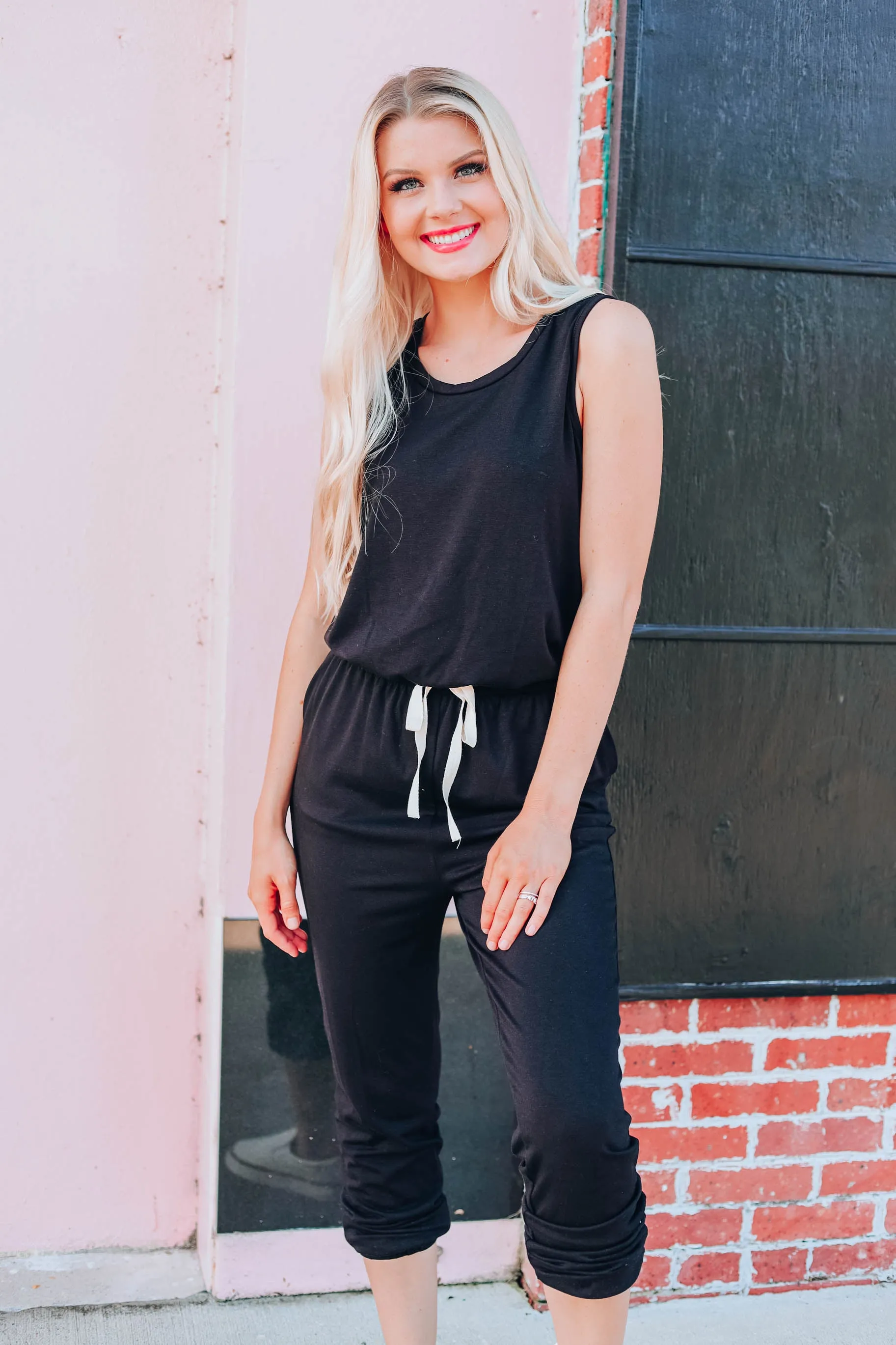 Midnight Stroll  Jumpsuit - Black