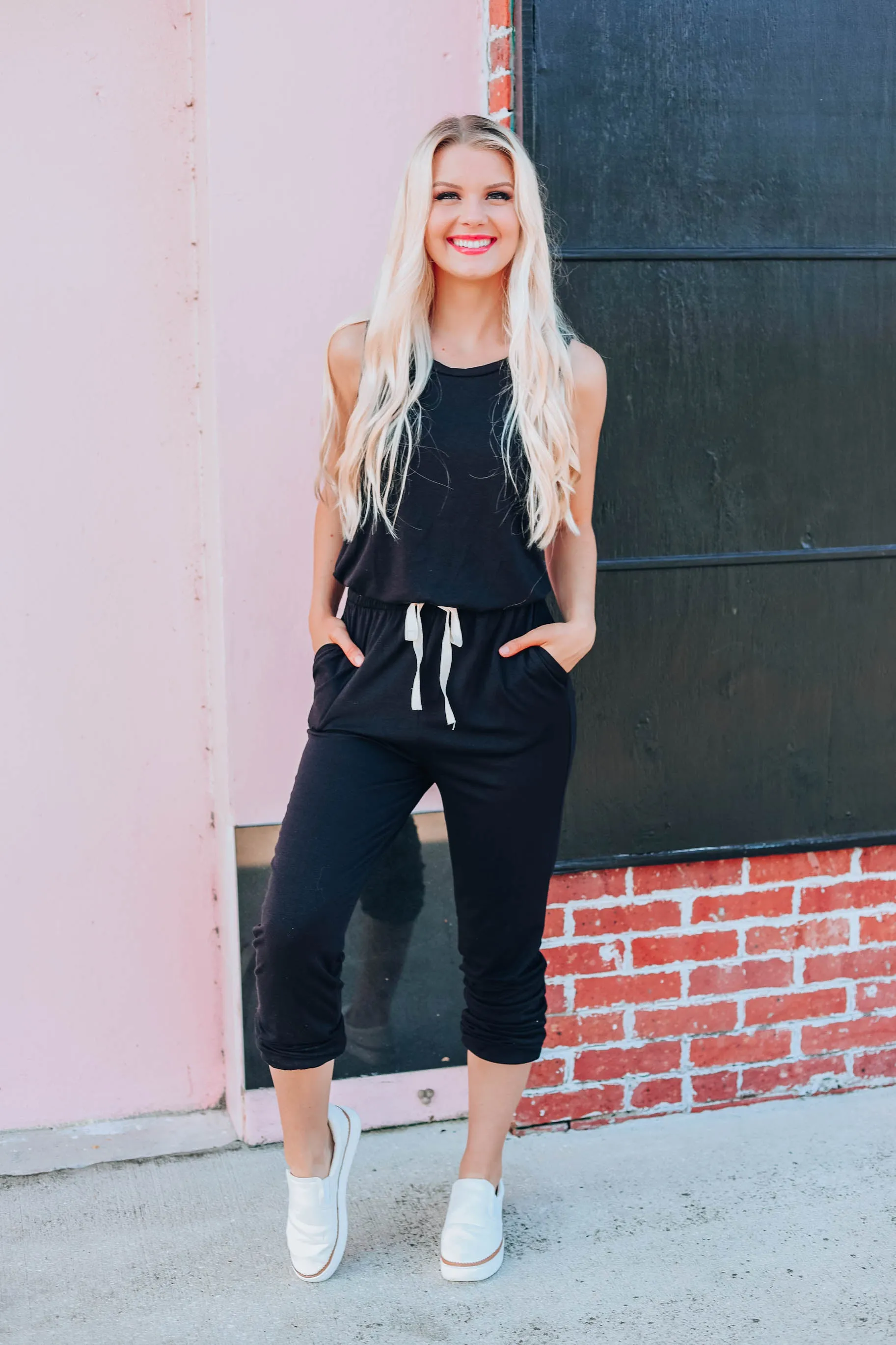 Midnight Stroll  Jumpsuit - Black