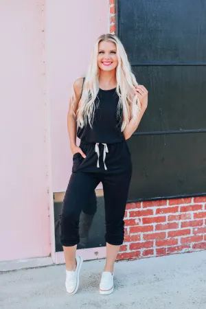 Midnight Stroll  Jumpsuit - Black