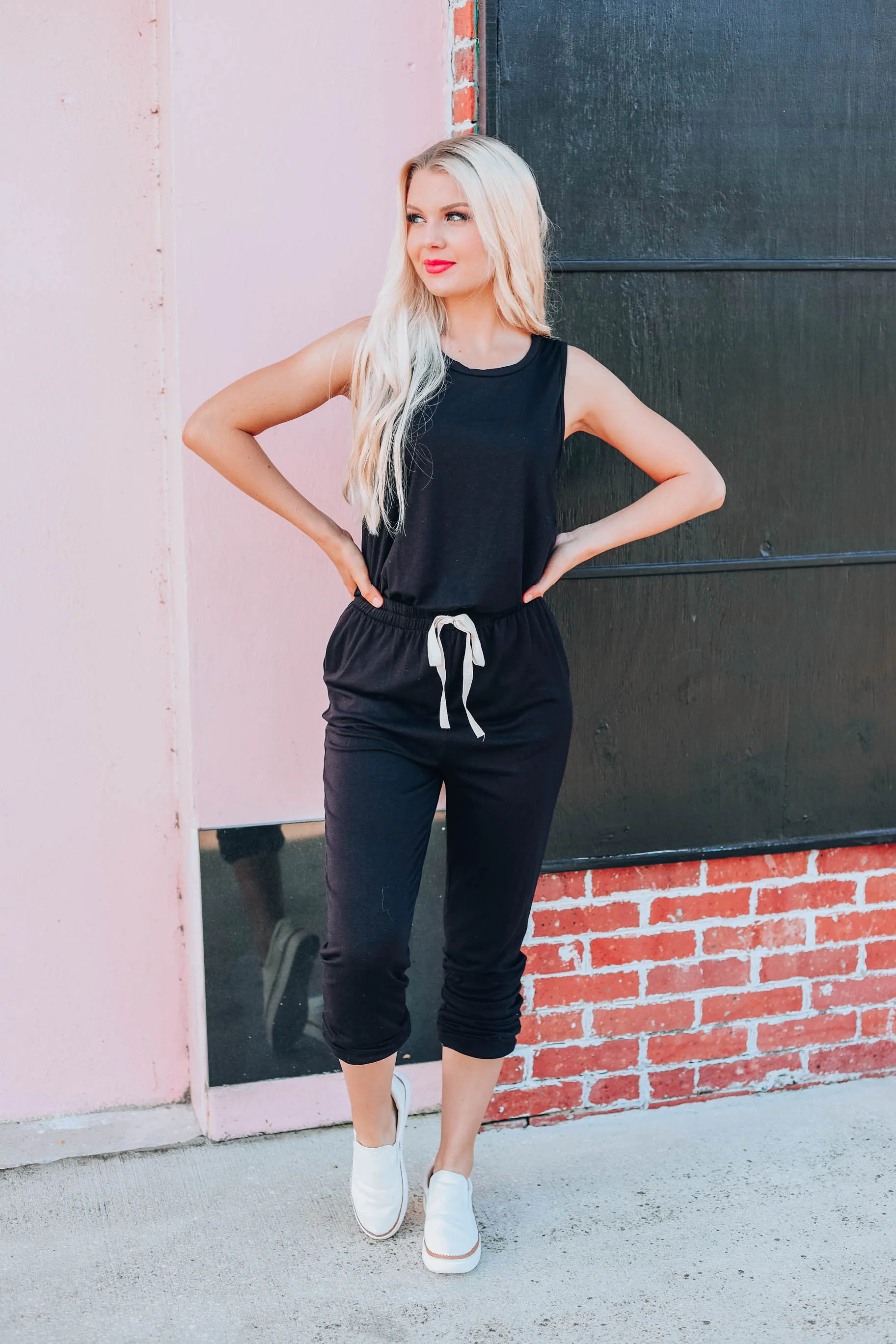 Midnight Stroll  Jumpsuit - Black