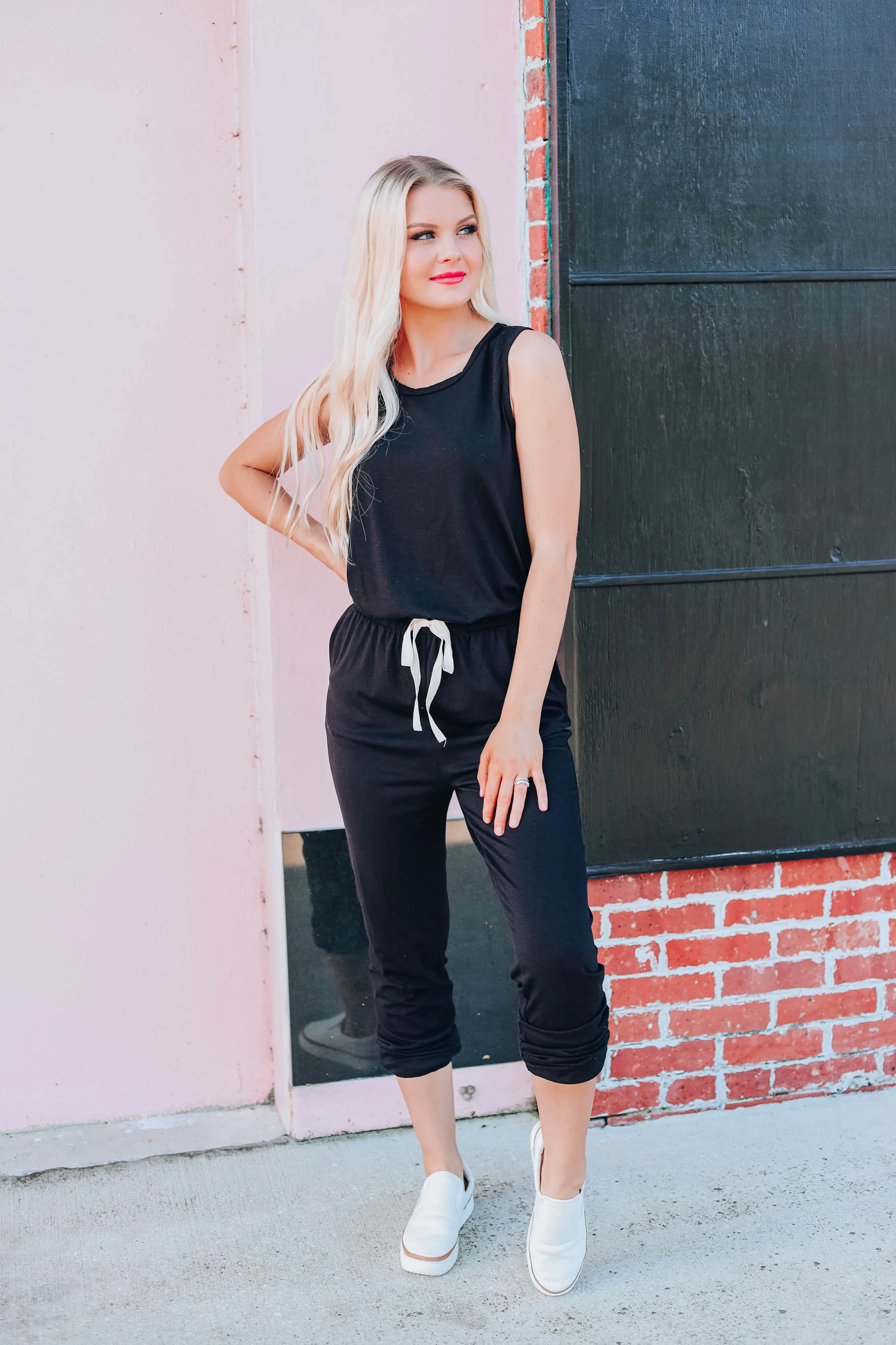 Midnight Stroll  Jumpsuit - Black