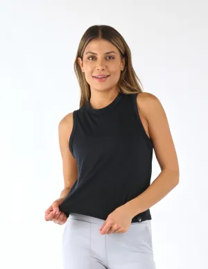 Minimalist Muscle Tank: Black