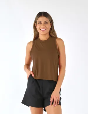 Minimalist Muscle Tank: Chocolate
