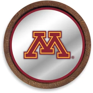 Minnesota Golden Gophers: "Faux" Barrel Top Mirrored Wall Sign