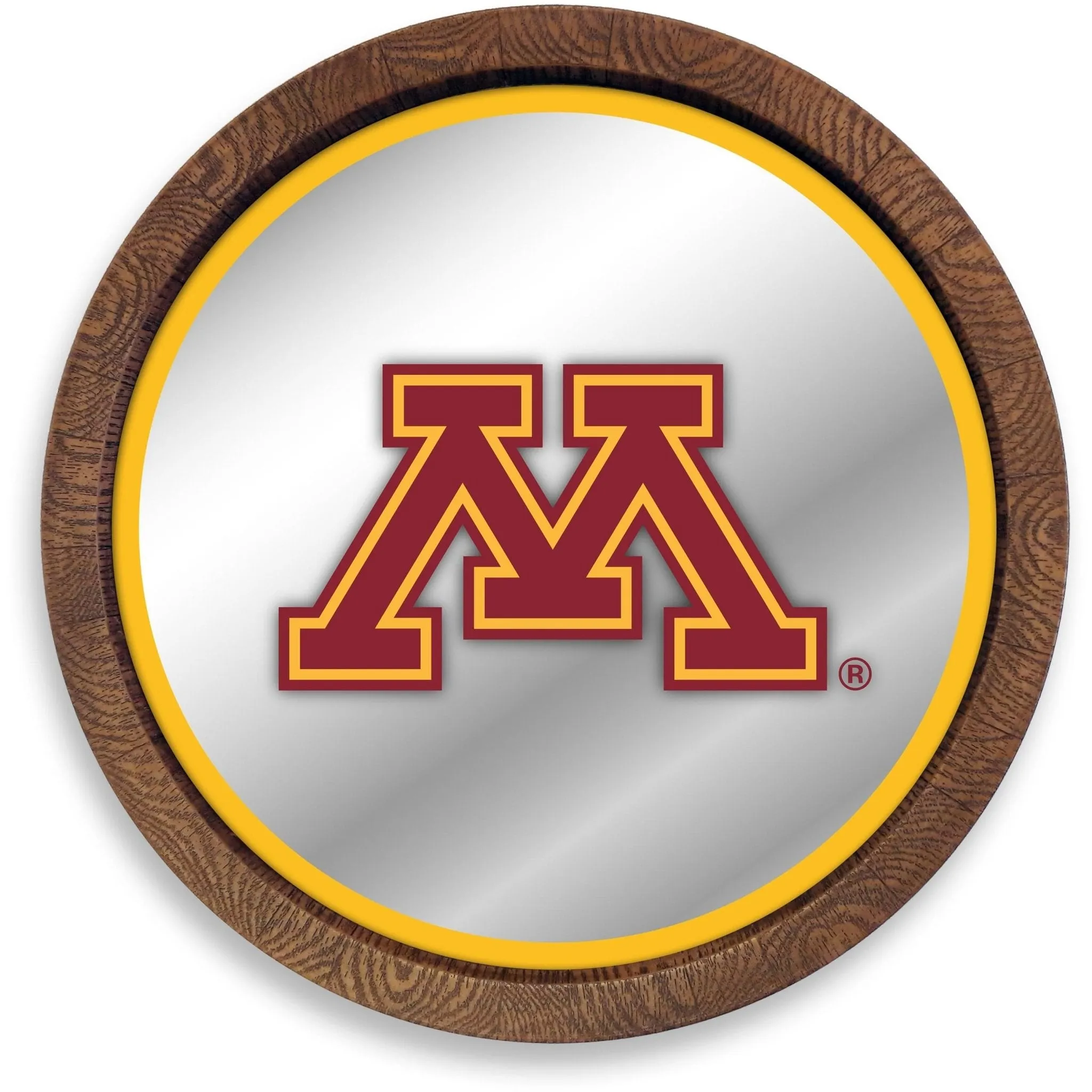 Minnesota Golden Gophers: "Faux" Barrel Top Mirrored Wall Sign
