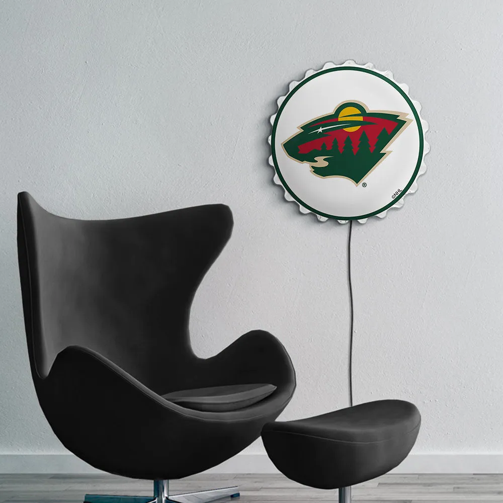 Minnesota Wild: Bottle Cap Wall Light