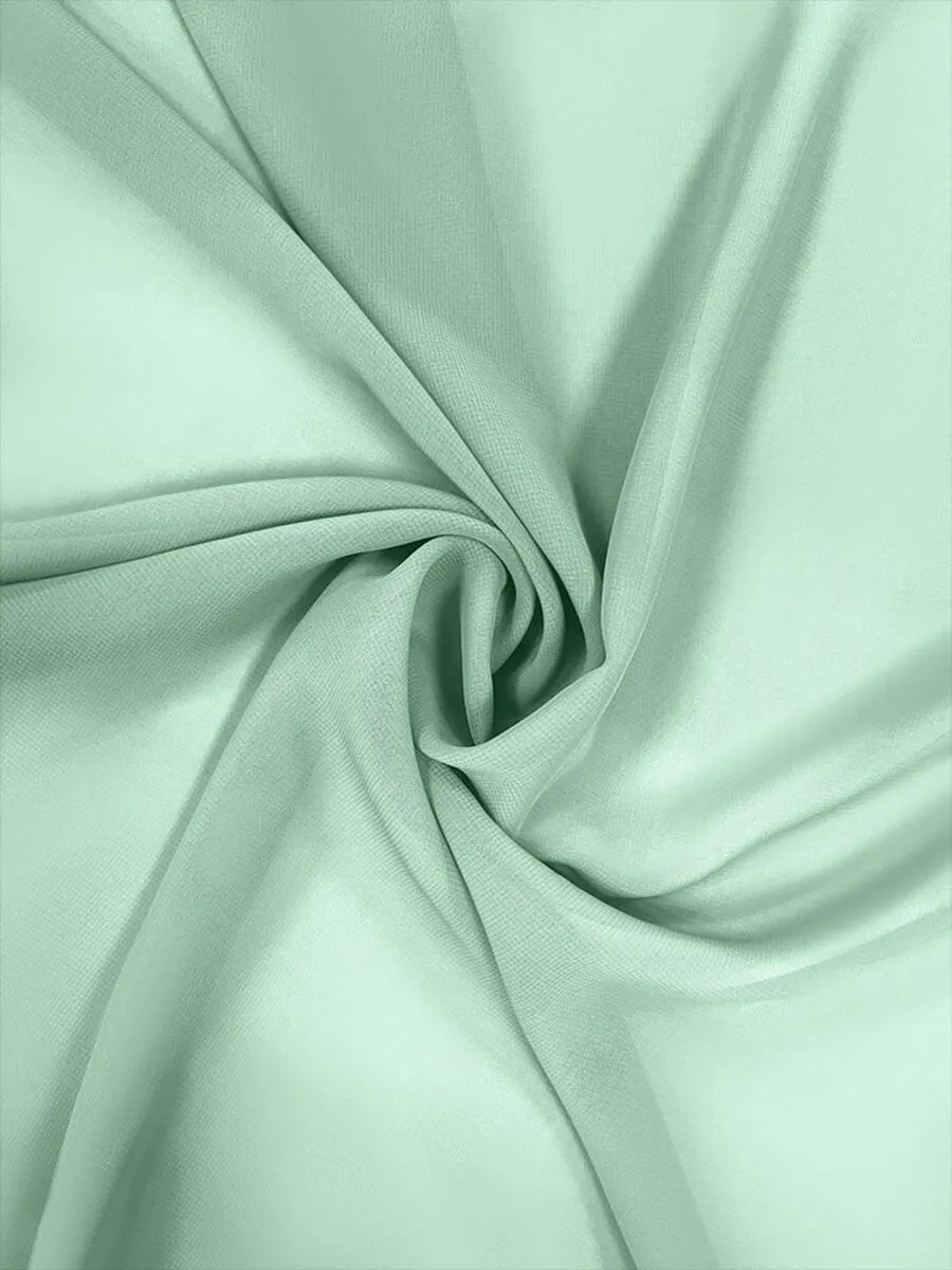 Mint Chiffon Fabric By The 1/2 Yard
