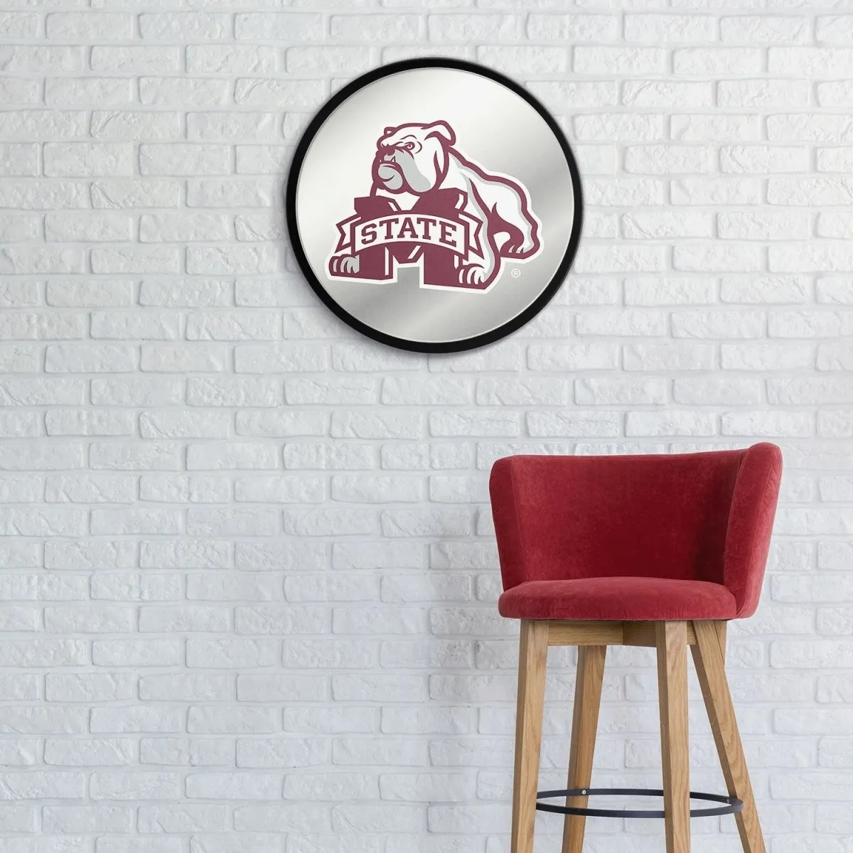 Mississippi State Bulldogs: Mascot - Modern Disc Mirrored Wall Sign