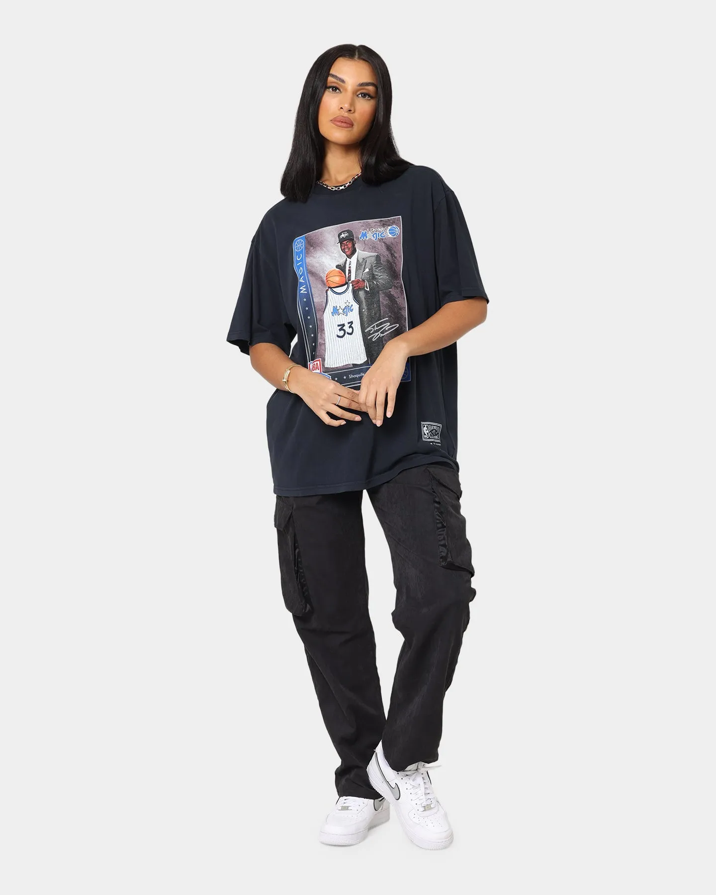 Mitchell & Ness Orlando Magic Shaquille O'Neal Draft Day Vintage T-Shirt Faded Black