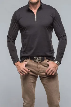 Modesto Luxe Pima Cotton Zip in Black