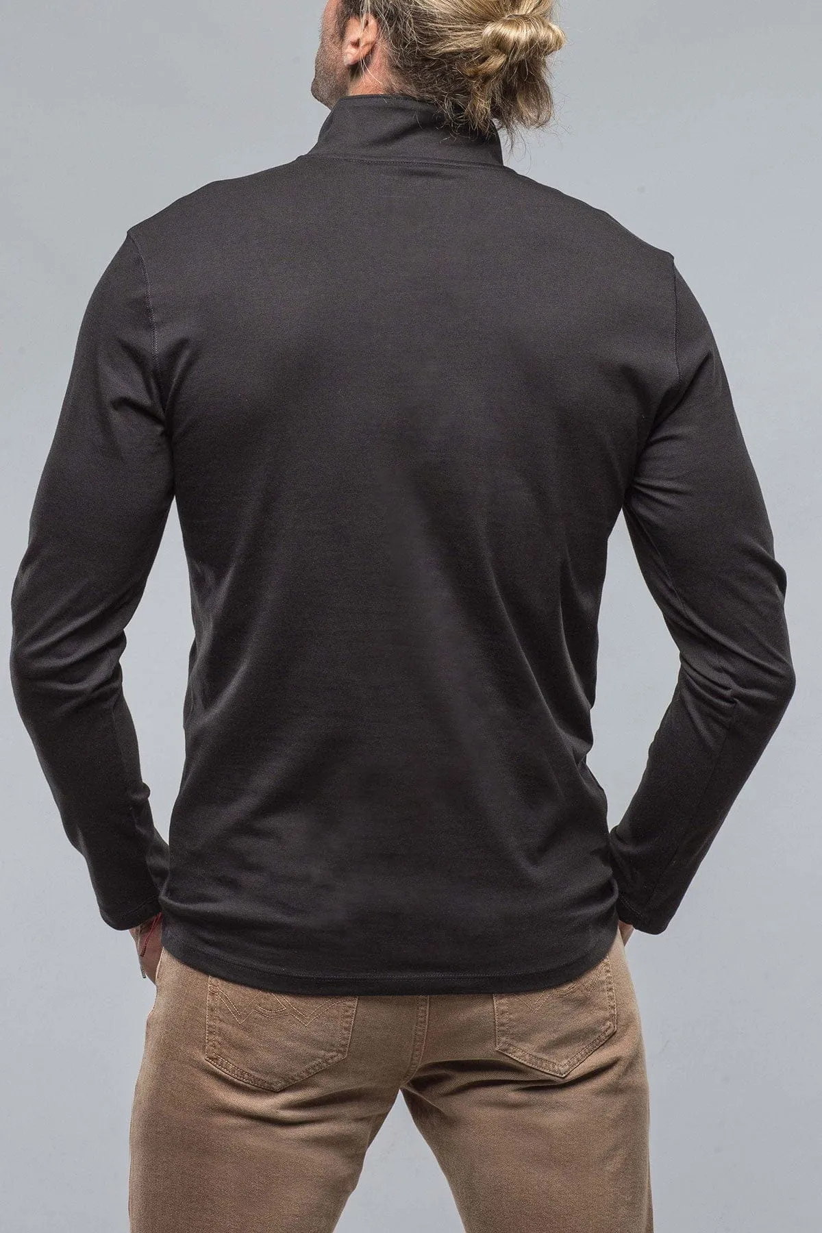 Modesto Luxe Pima Cotton Zip in Black