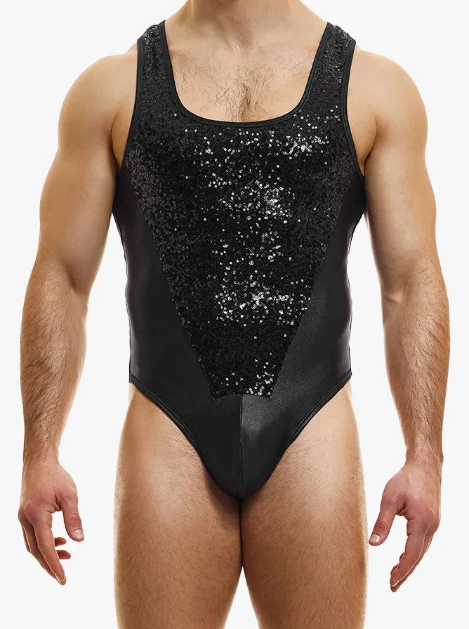 Modus Vivendi Glamorous Sequins Onesie Black