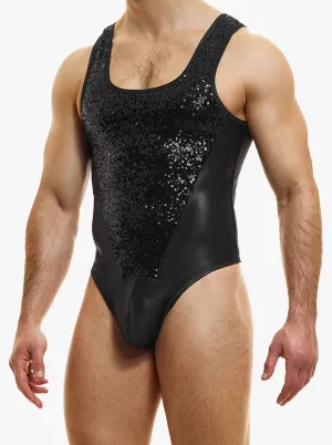 Modus Vivendi Glamorous Sequins Onesie Black