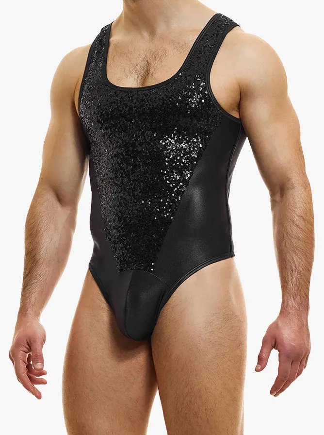 Modus Vivendi Glamorous Sequins Onesie Black