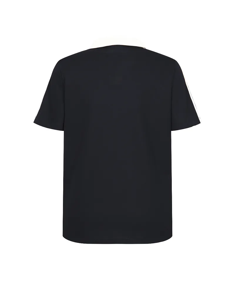 Monday Flow Sporty And Cool Collar Top - Navy
