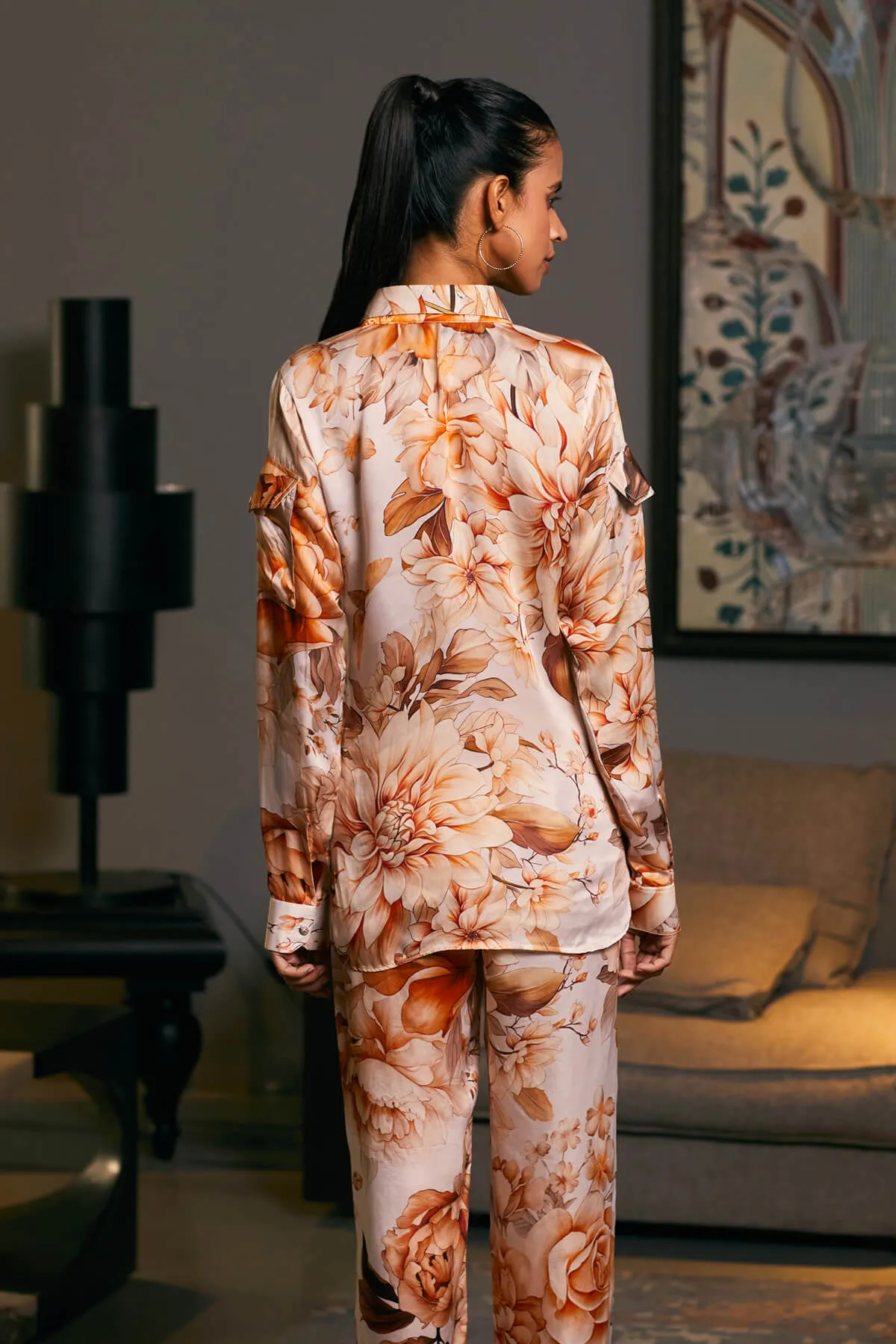 Moth printed kurti and pants