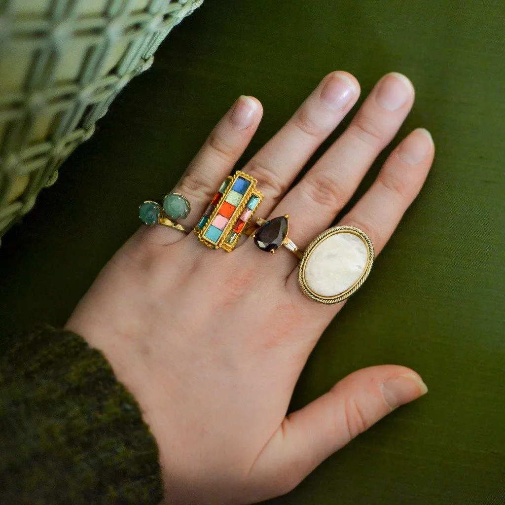 Mother of Pearl Statement Ring