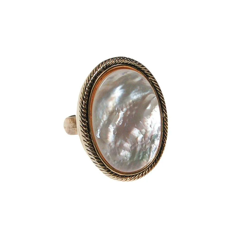 Mother of Pearl Statement Ring
