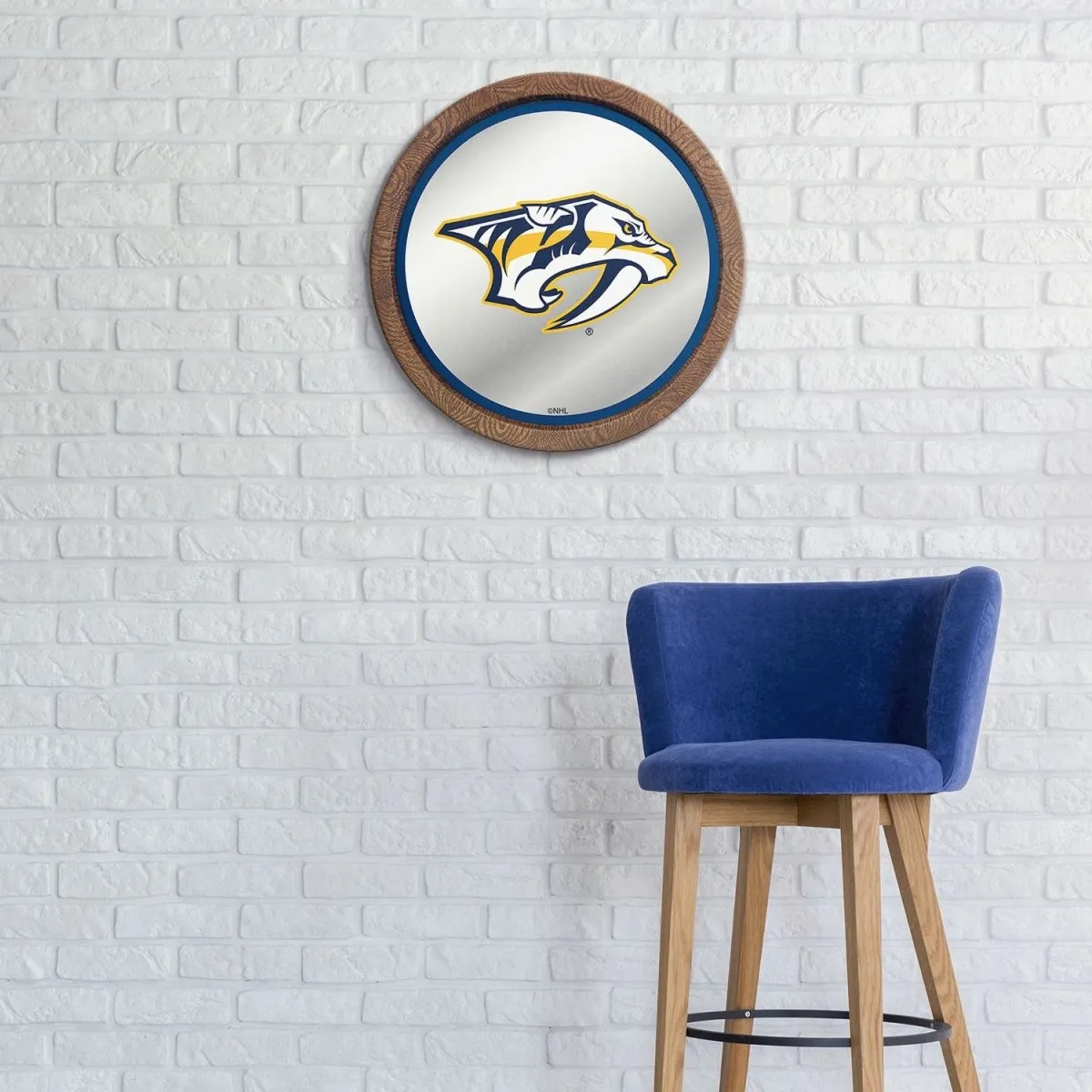 Nashville Predators: Mirrored Barrel Top Wall Sign