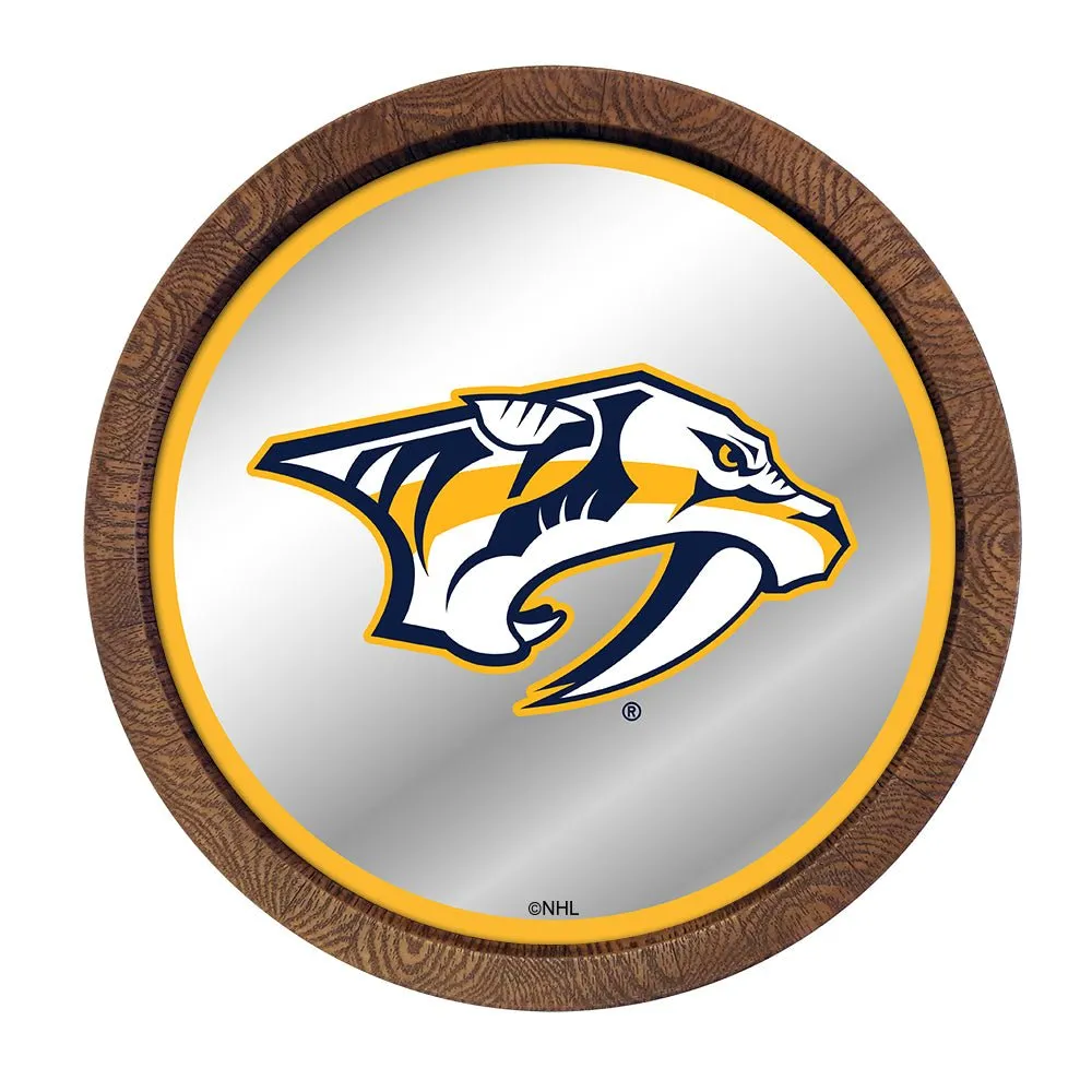 Nashville Predators: Mirrored Barrel Top Wall Sign
