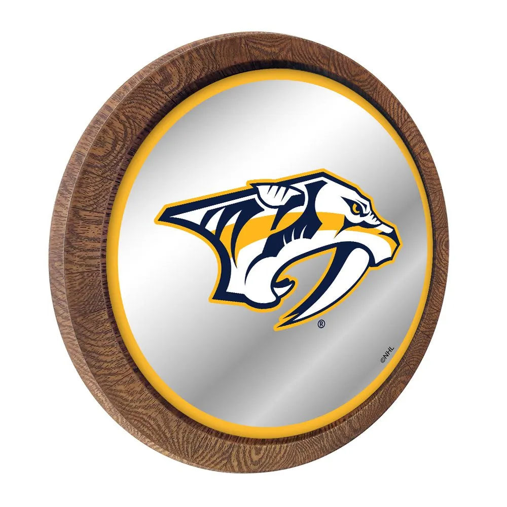Nashville Predators: Mirrored Barrel Top Wall Sign